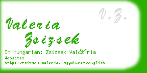 valeria zsizsek business card